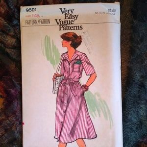 Very Easy Vogue Sewing Pattern 9501 -  Size 14.5 Vintage Uncut